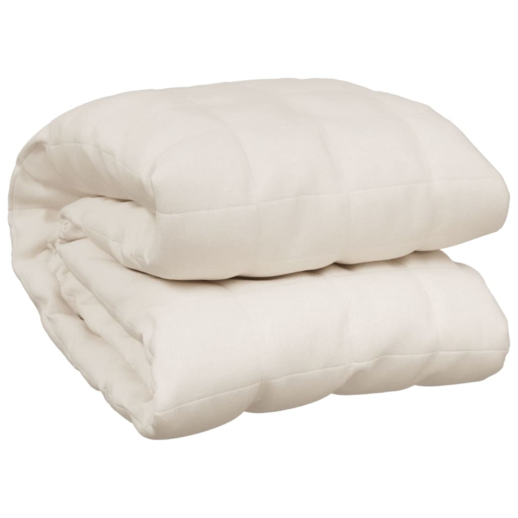 Couverture Lestée de Luxe Crème – L’Élégance au Service de Votre Sommeil
