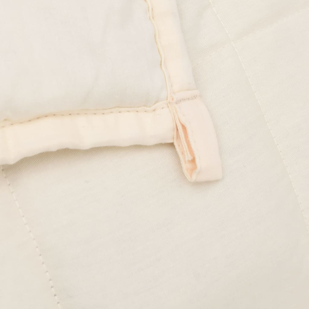 Couverture Lestée de Luxe Crème – L’Élégance au Service de Votre Sommeil
